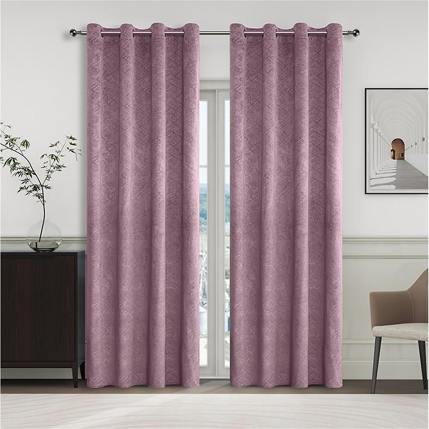 Zasłona na przelotkach YC11937/280G/13/140x250 cm wrzos