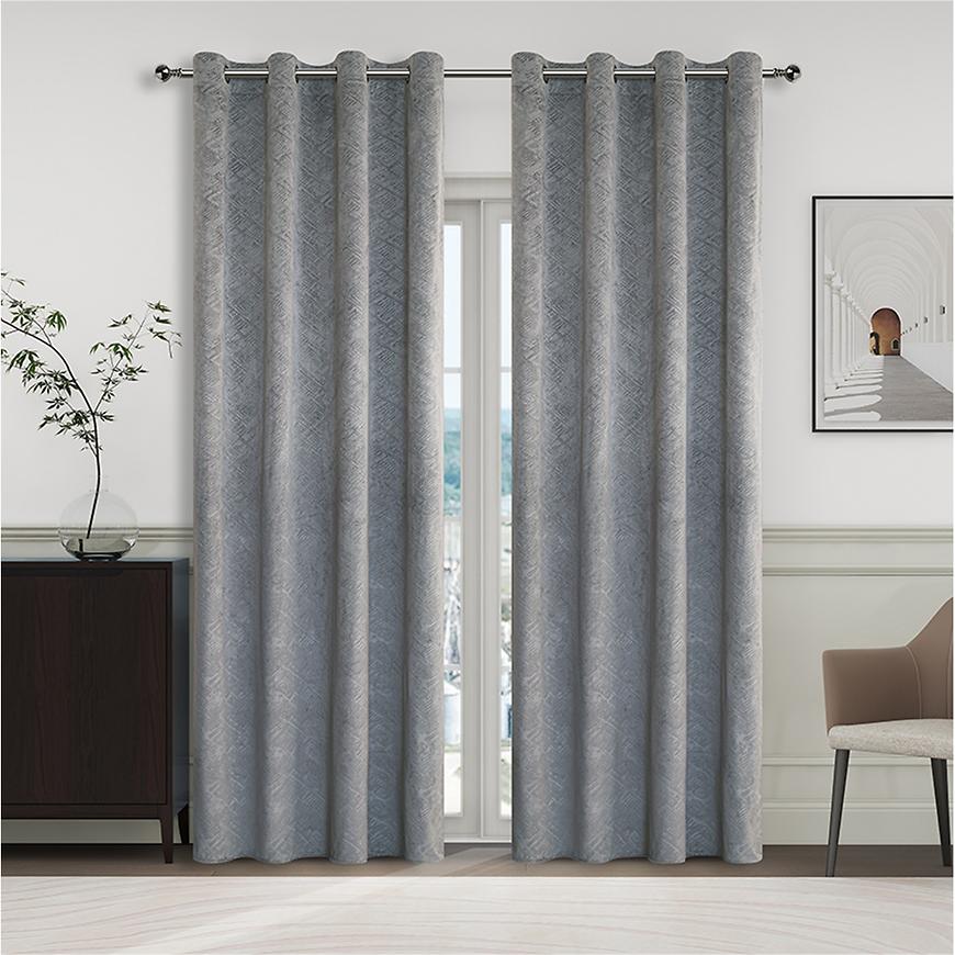 Zasłona na przelotkach YC11937/280G/22/140x250 cm szary