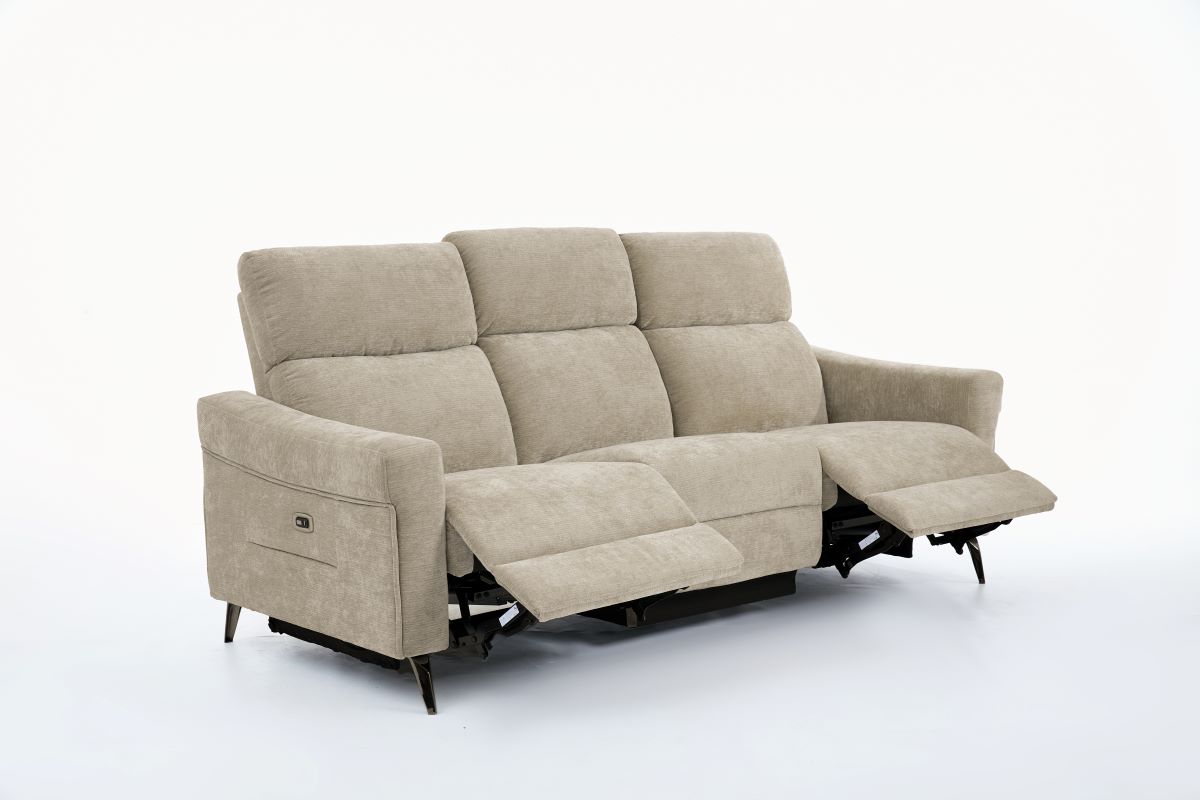 Sofa Imperial 3 z funkcją relaks beżowa