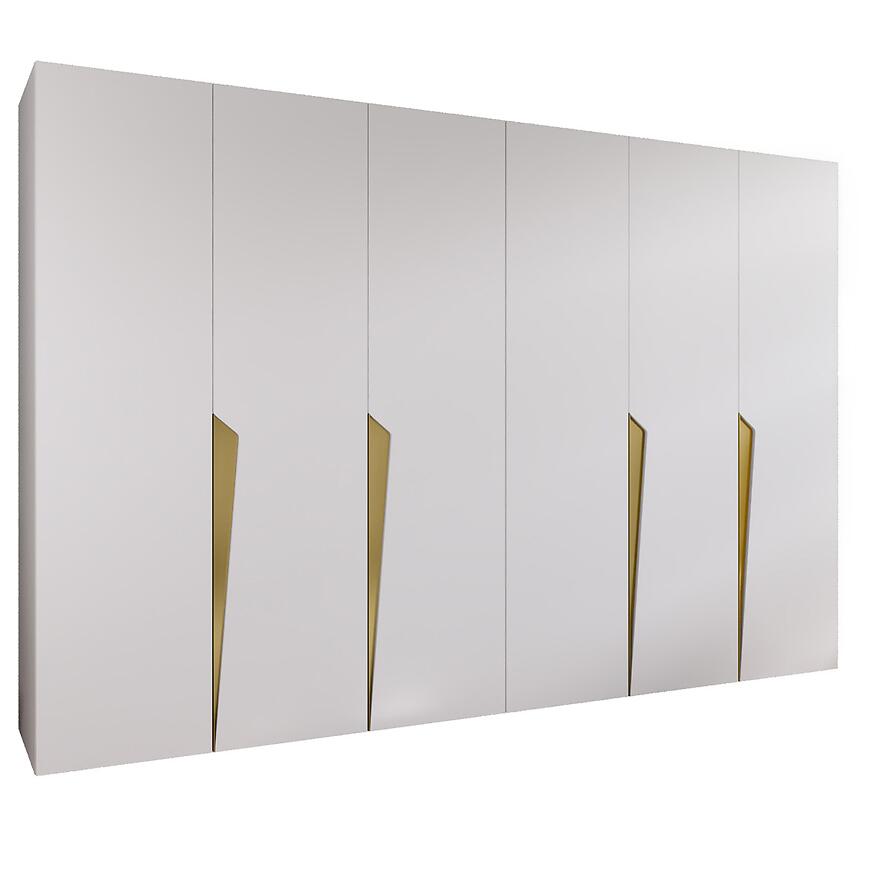 Szafa Piano 1-300 (2x150) biały/złoty
