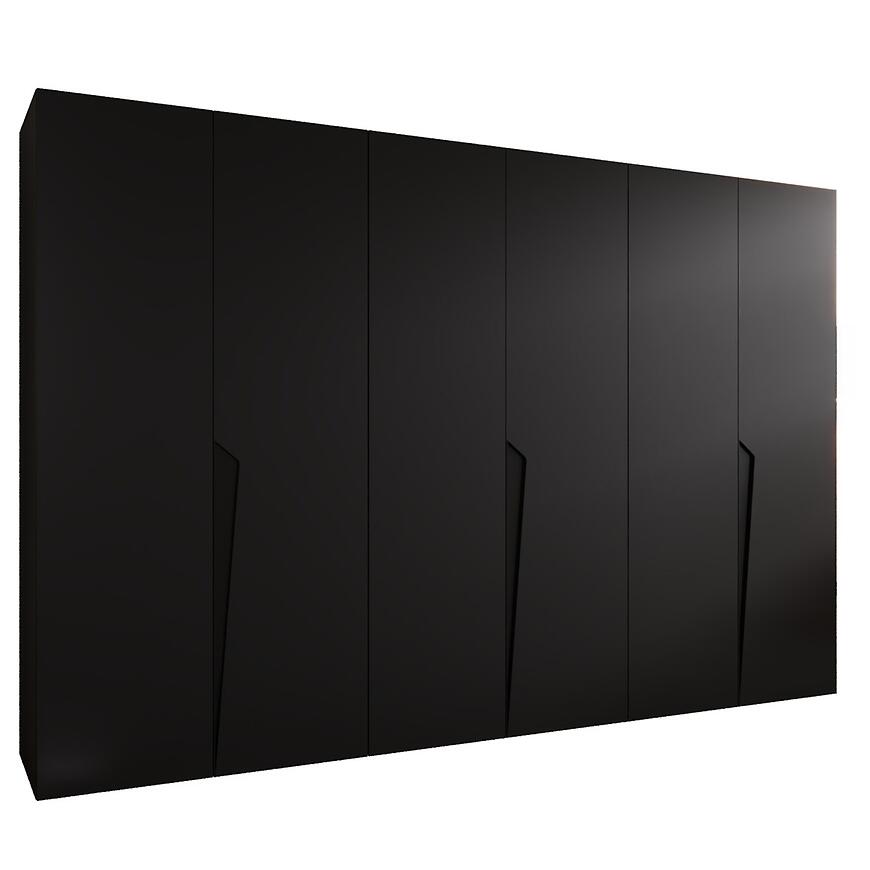 Szafa Piano 1-300 (3x100) czarny/czarny