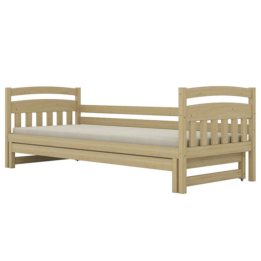 Łóżko Tosia dodatkowe spanie 90x200 naturalne, nielakierowane