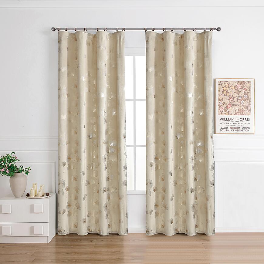 Zasłona na taśmie GINKO RQ-015/210GSM 140x250 beżowy