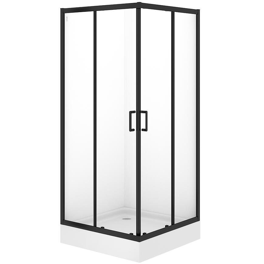 Kabina kwadratowa Brasco 90x90x190 black S168-008