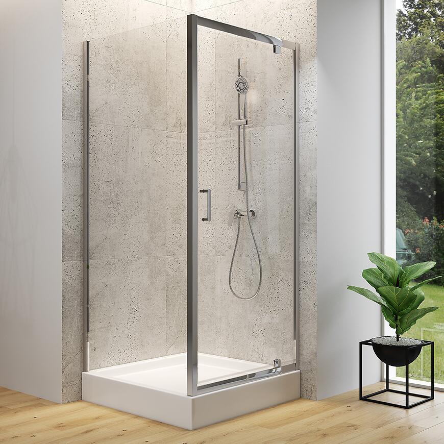 Kabina kwadratowa Brasco Pivot 90x90x190 chrom S168-010