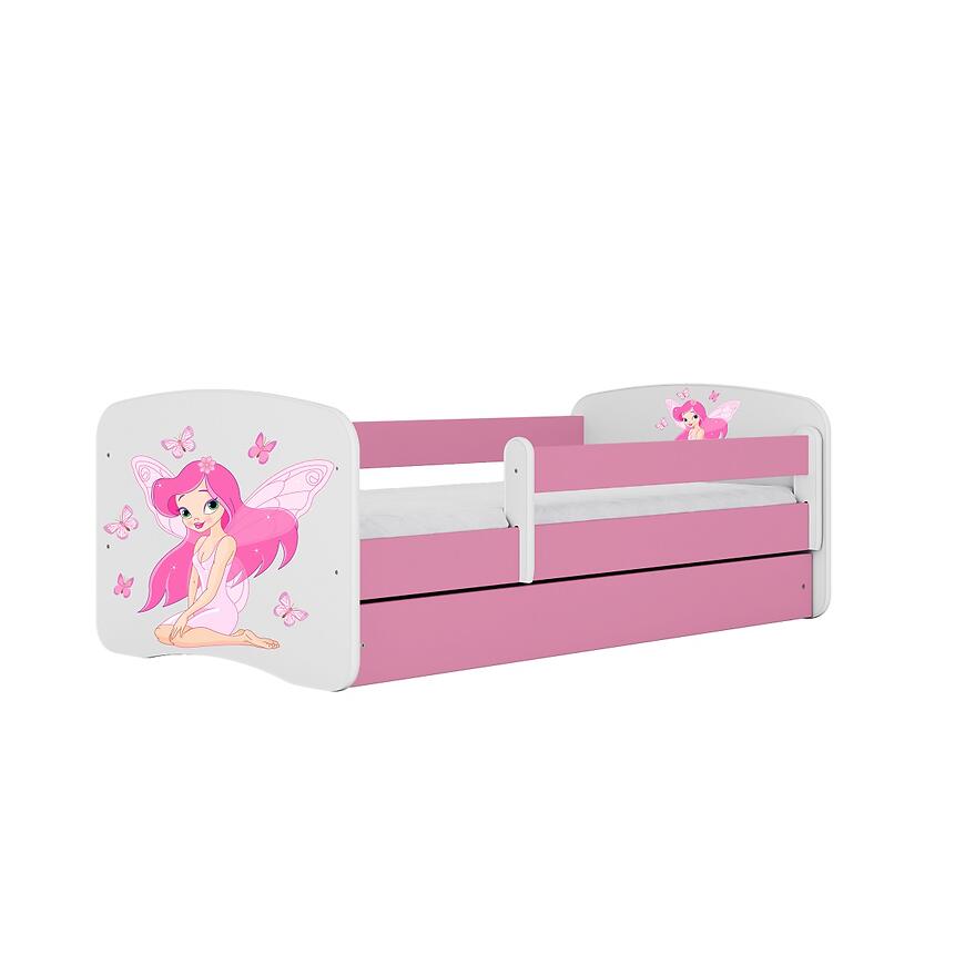 Łóżko dziecięce Babydreams+Sz+M Różowe 80x180 Wróżka 1