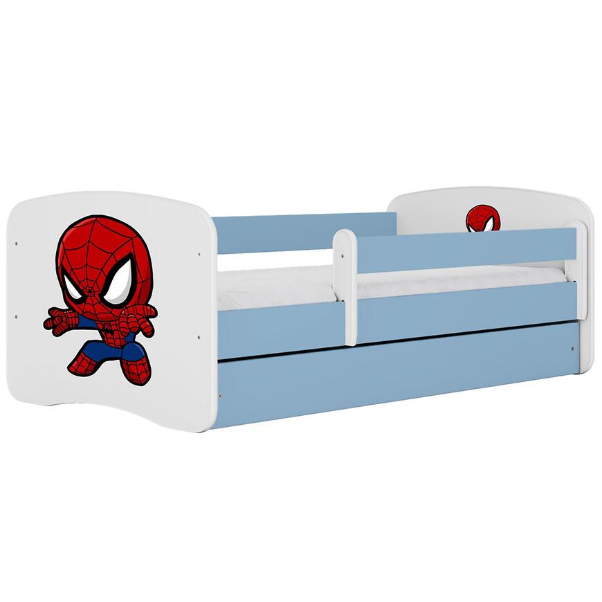 Łóżko dziecięce Babydreams+SZ+M niebieski 70x140 Spider-man