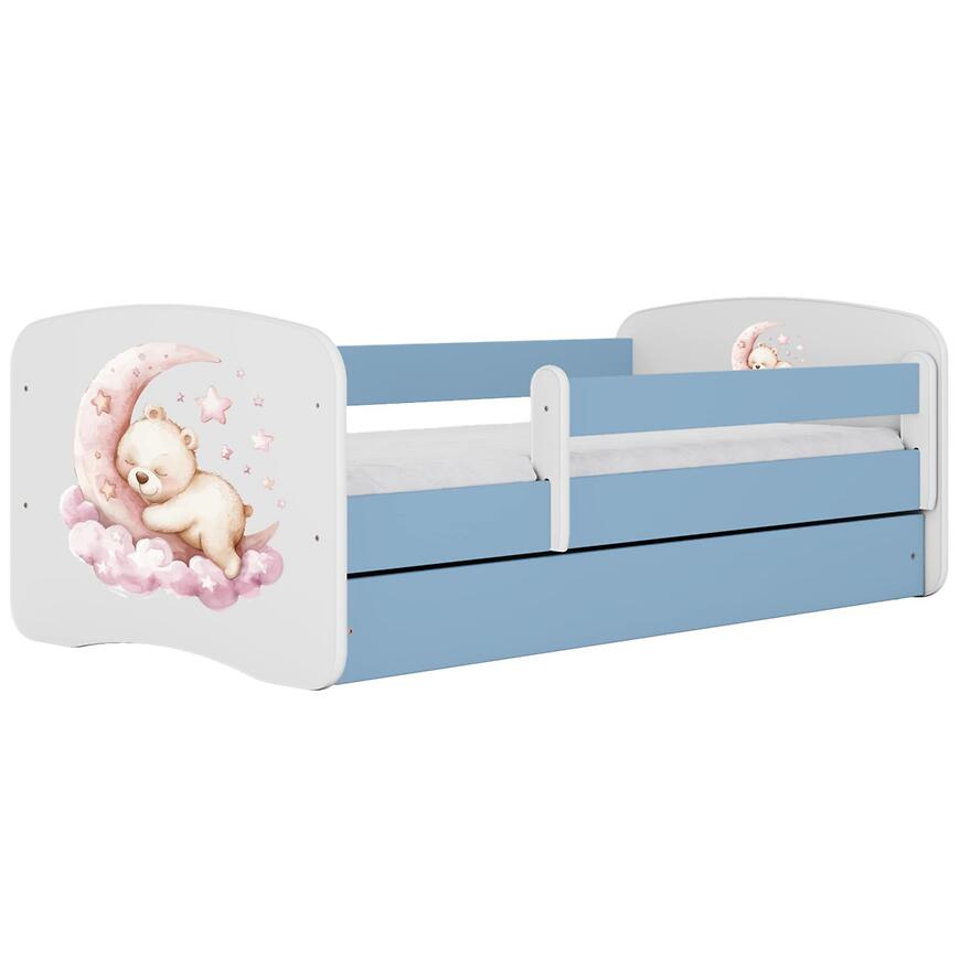 Łóżko dziecięce Babydreams+SZ+M niebieski 80x160 sen