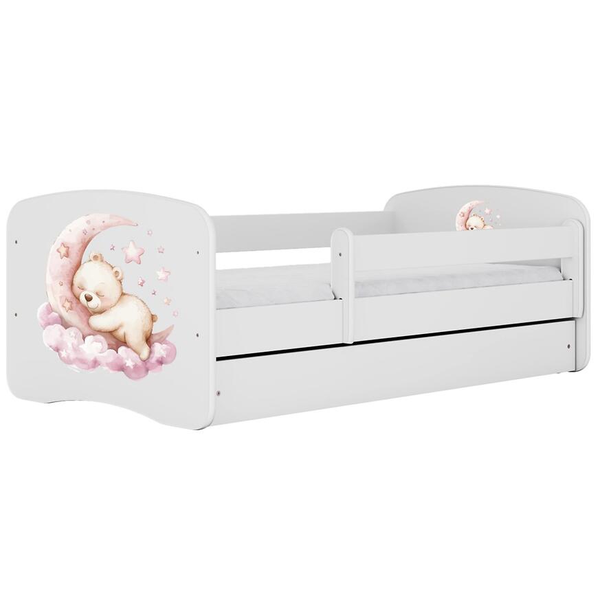 Łóżko dziecięce Babydreams+SZ+M biały 80x160 sen