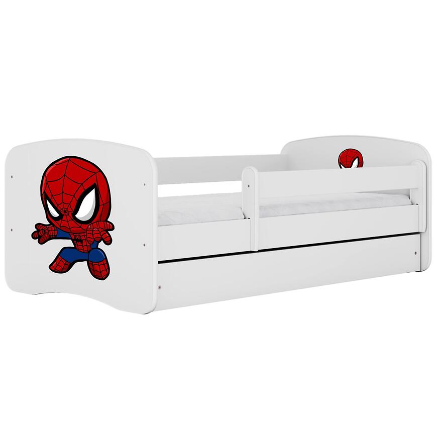 Łóżko dziecięce Babydreams+SZ+M biały 80x160 Spider-man