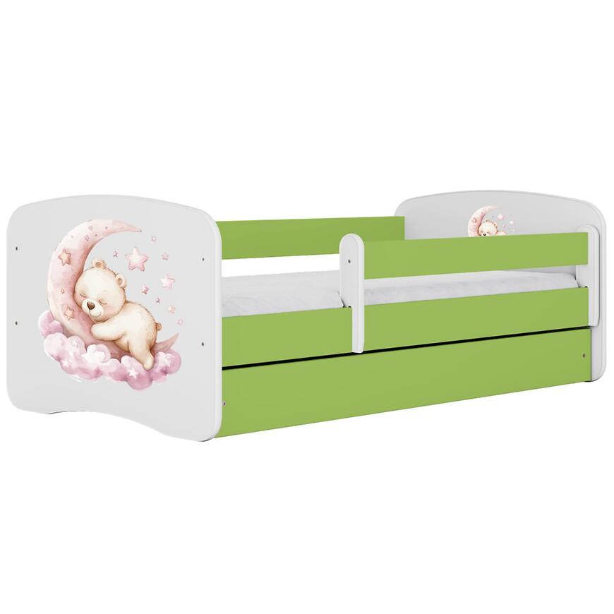 Łóżko dziecięce Babydreams+SZ+M zielony 70x140 sen