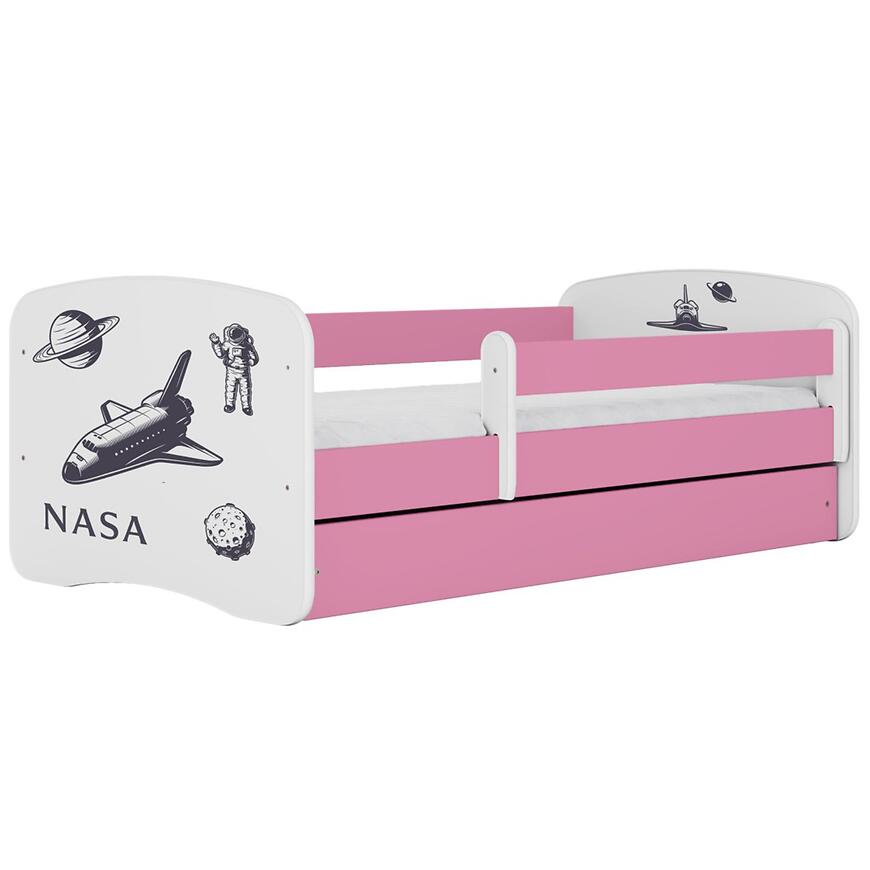 Łóżko dziecięce Babydreams+SZ+M różowy 70x140 Nasa