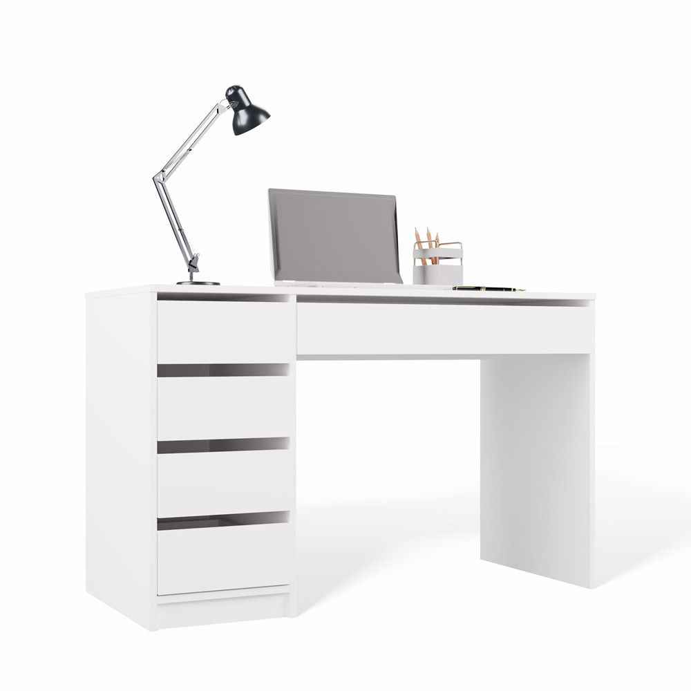 Biurko z szufladami Artos 120 cm białe