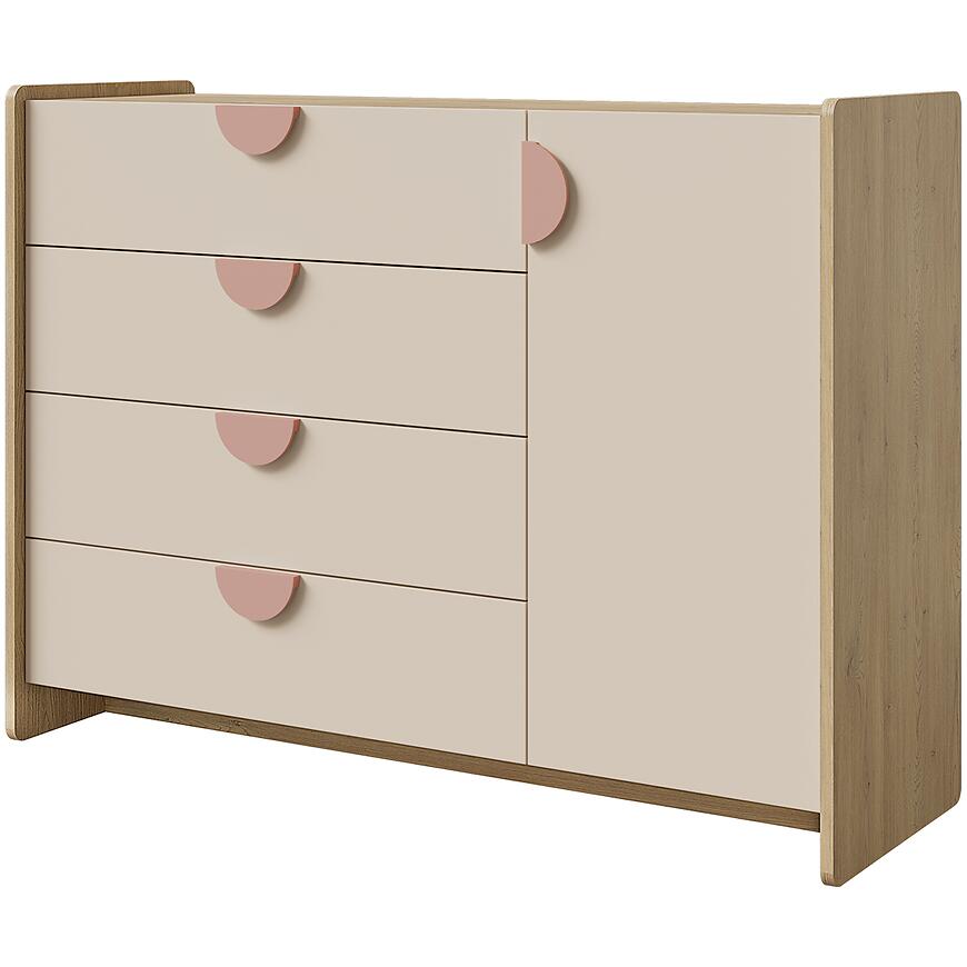 Komoda Lexi 9 Cremona/Macadamia/Róż