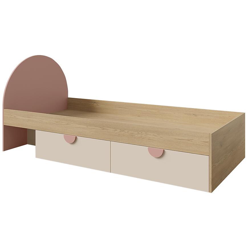 Łóżko Lexi 13l/P Cremona/Macadamia/Róż