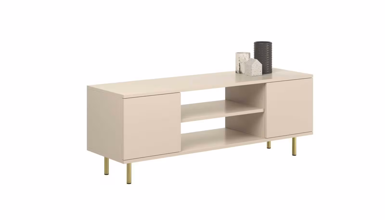 Szafka RTV 135 cm Kaszmir, nogi złote