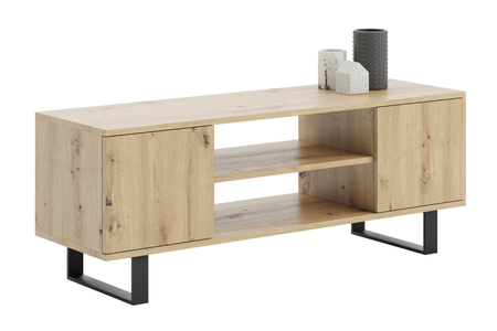 Szafka RTV Focus 155 cm Dąb artisan biały