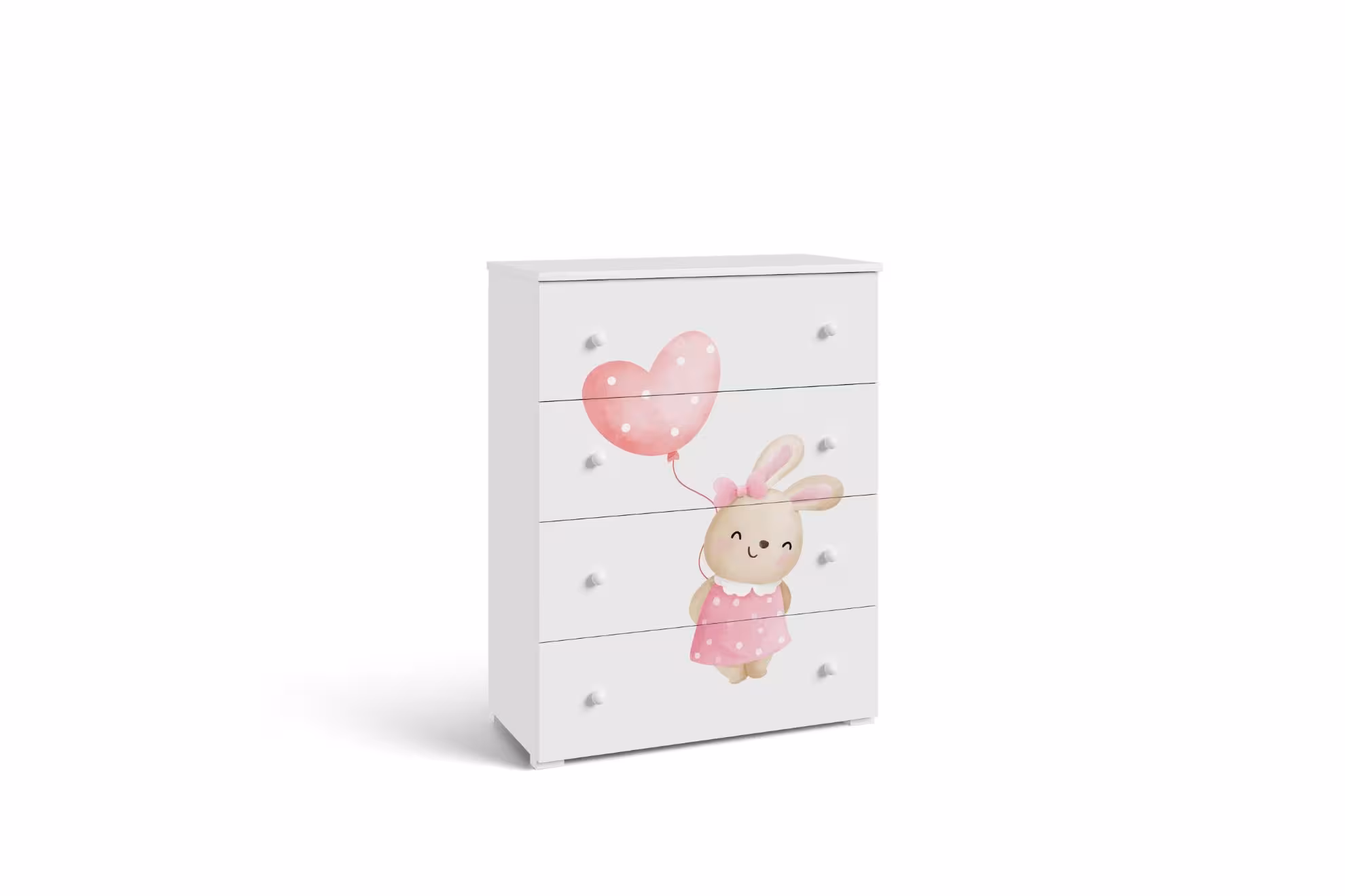 Komoda dziecięca Emily biała - Bunny