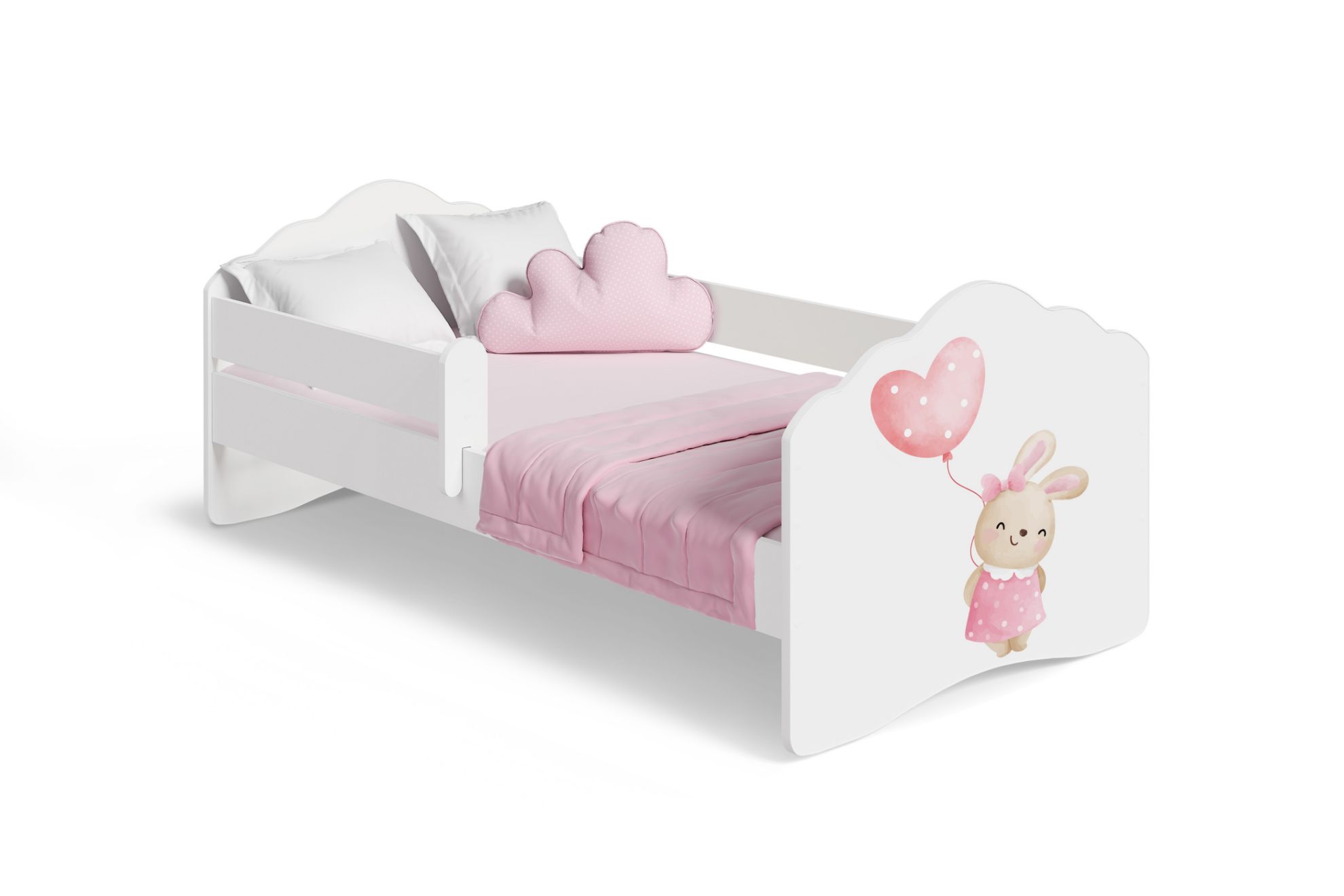 Łóżko dziecięce z materacem Fala 160x80 - Bunny