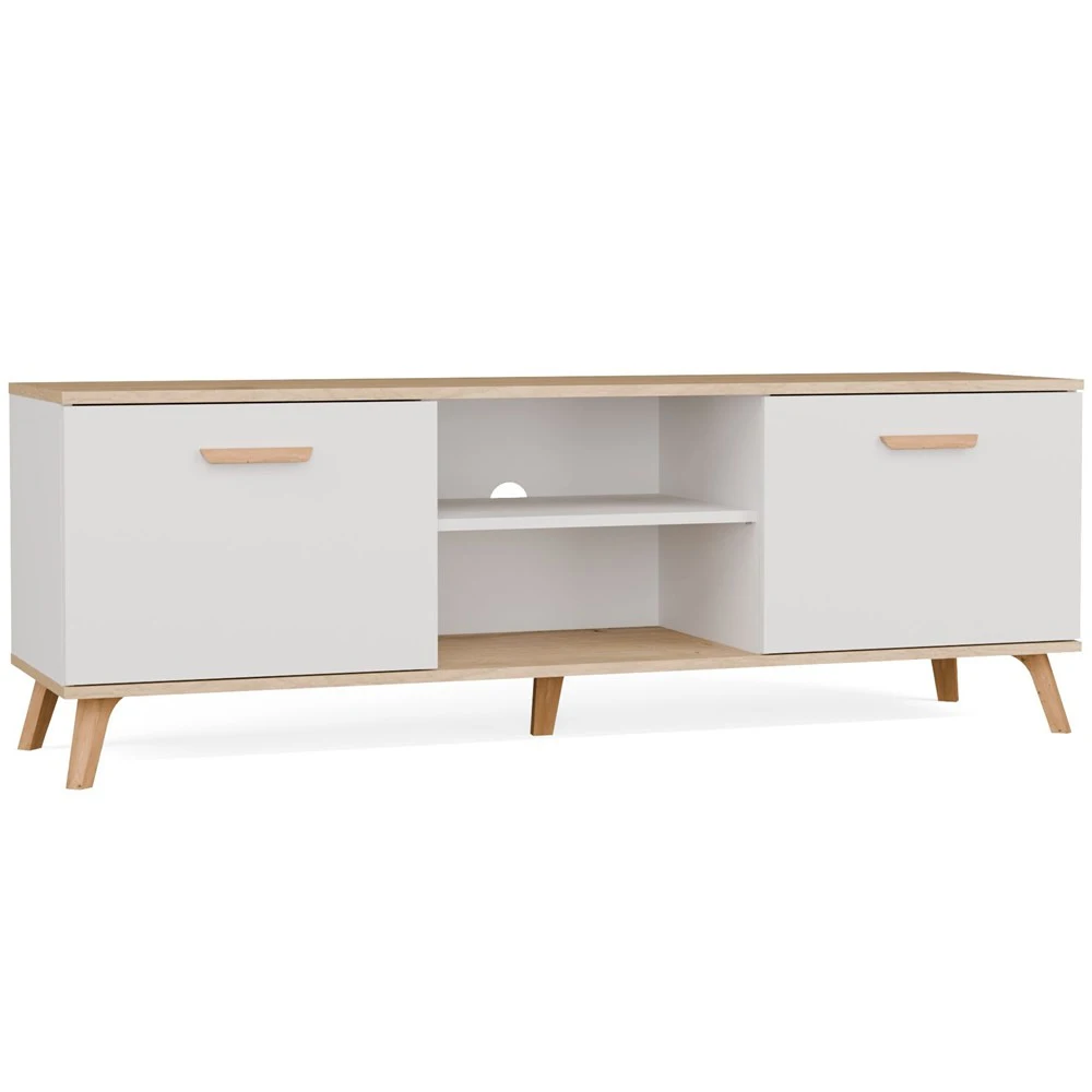 Szafka RTV Olimpo 150 bialy/dąb artisan