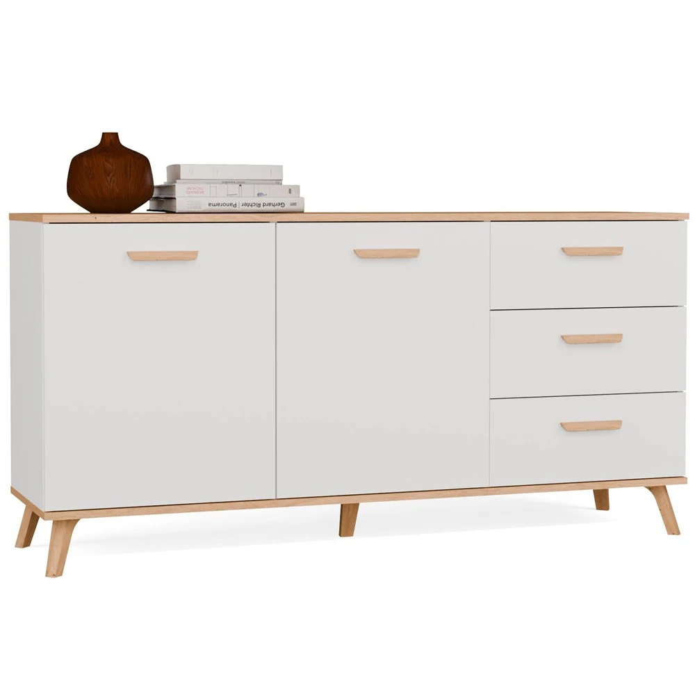 Komoda Olimpo 150 2D3S biały/dąb artisan