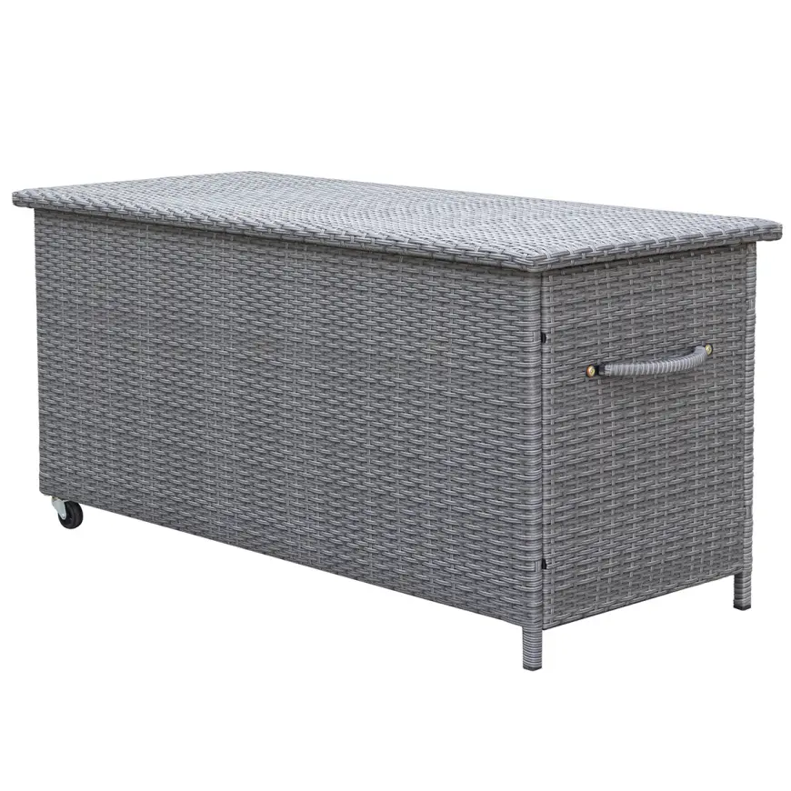 Skrzynia ogrodowa Tejn technorattan 55x64x136 grey