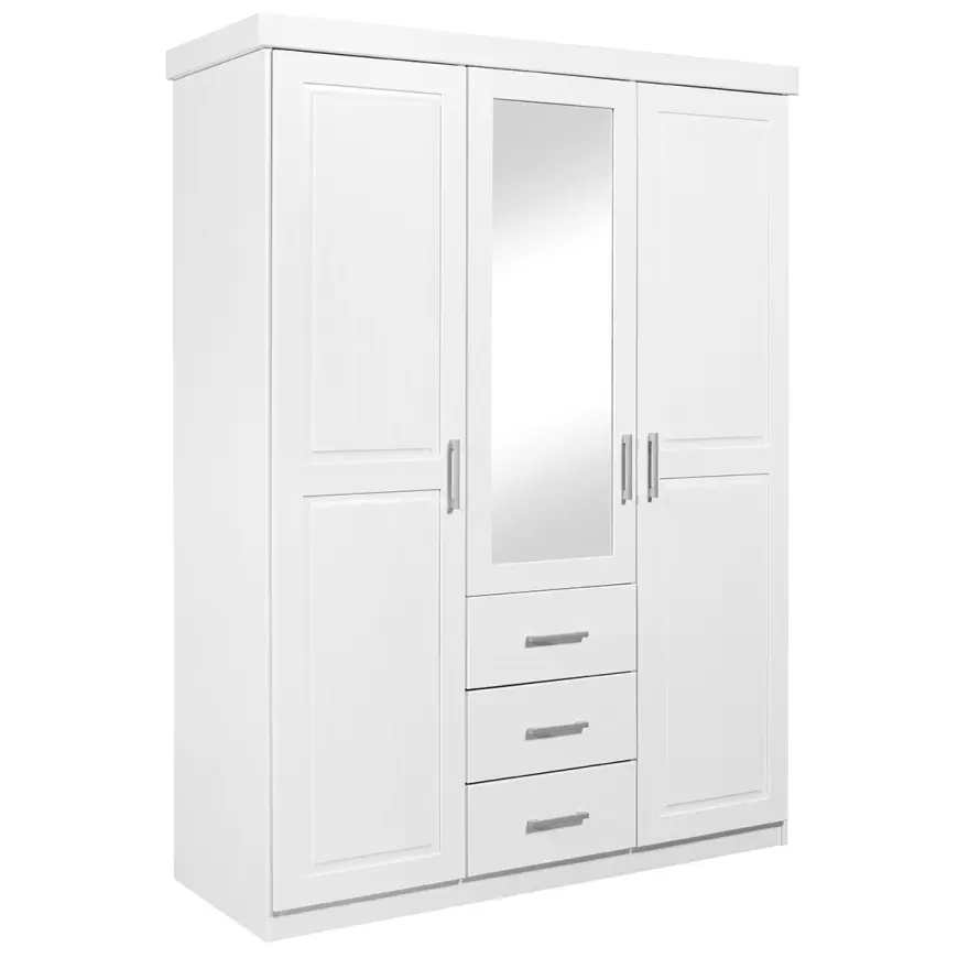 Szafa 20900930 Geraldo 3d3s Biała + Lustro