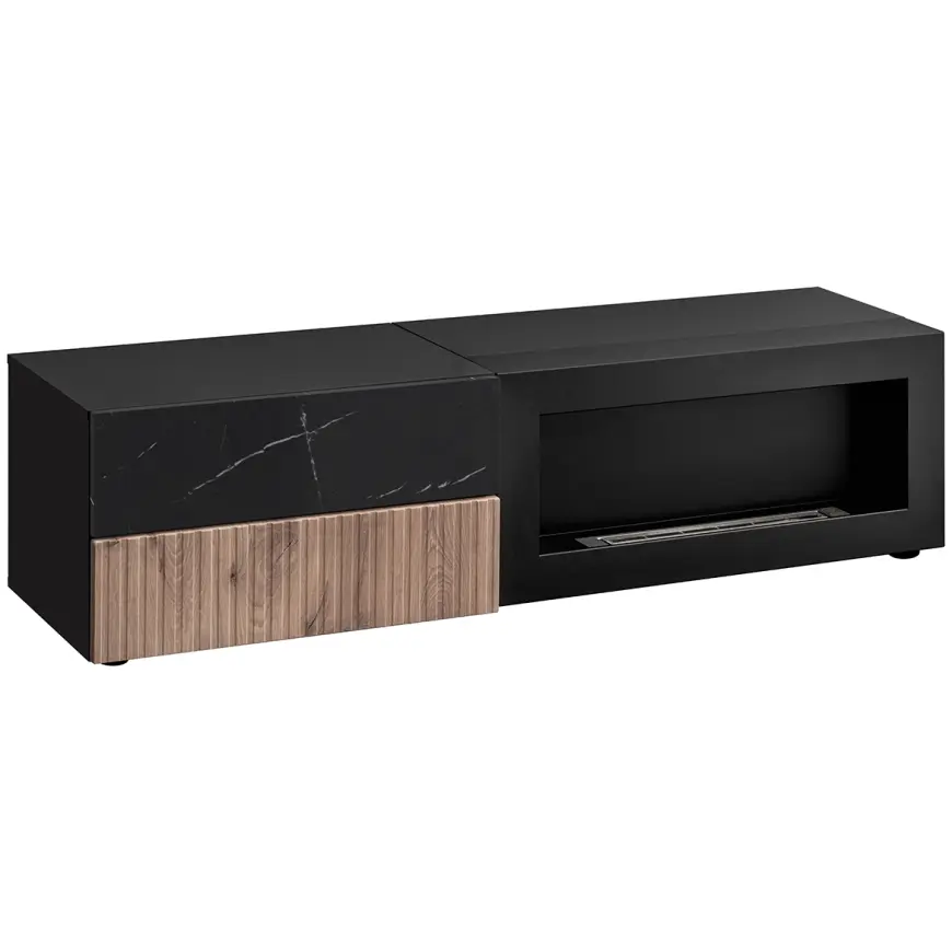 Szafka RTV Cannes Zmwdv Cs RTV Black/Viking/Marble Black