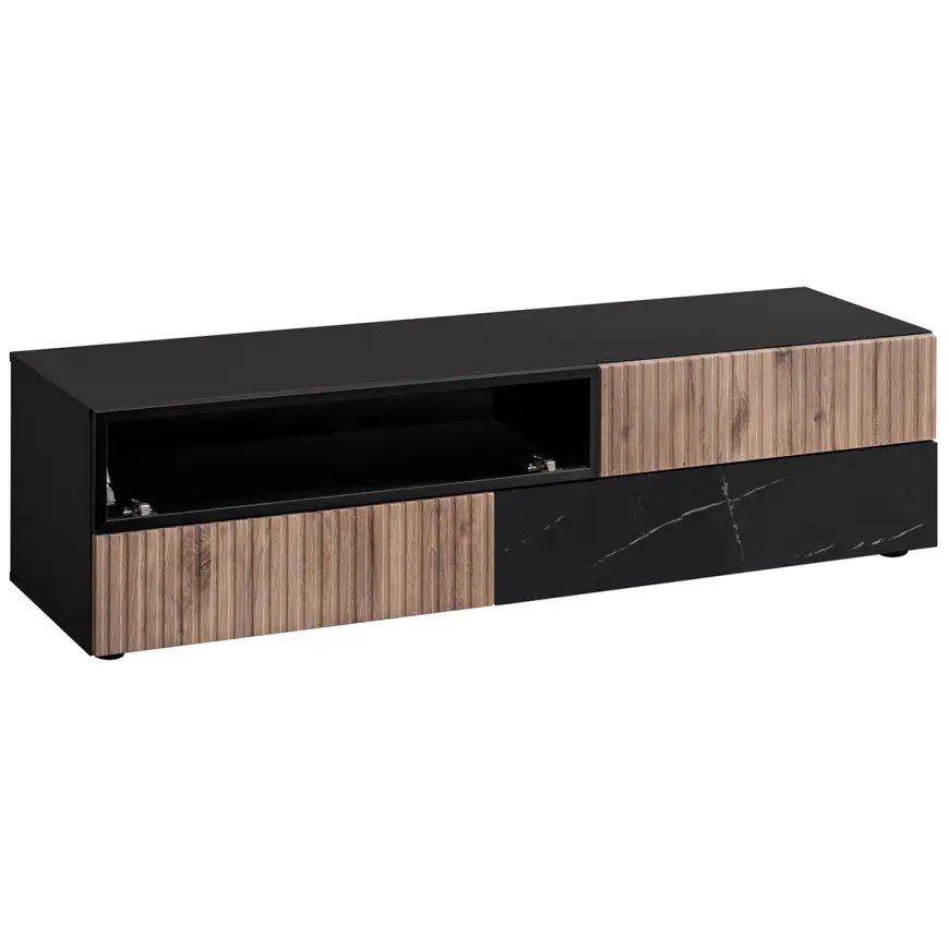 Szafka RTV Cannes Zmwdv Cs RTV-K Black/Viking/Marble Black