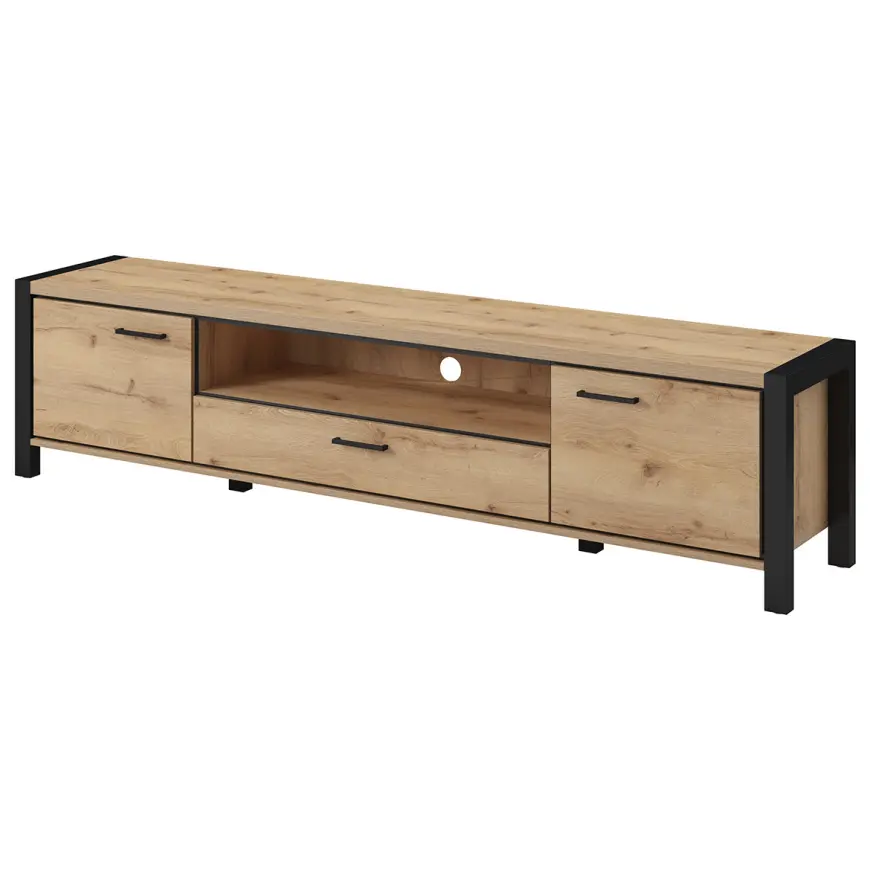 Szafka RTV Aktiv 40 210cm Dąb Taurus/Czarny