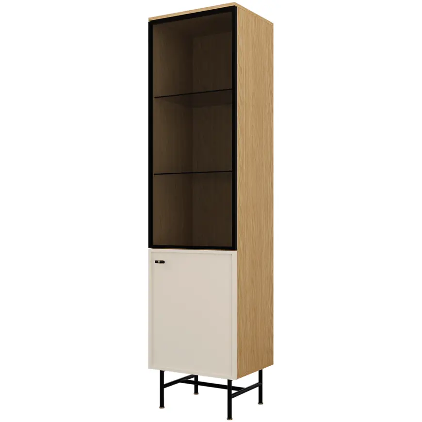 Witryna Elora 3l/P Dąb Wiosenny/Macadamia