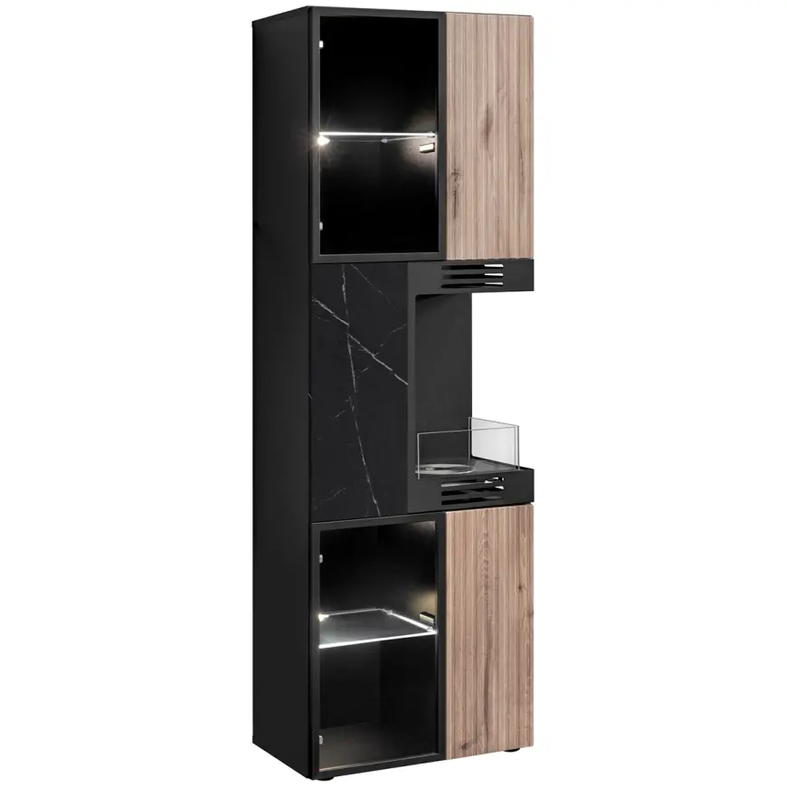 Witryna Cannes Cs Wsw-K Black/Viking/Marble Black