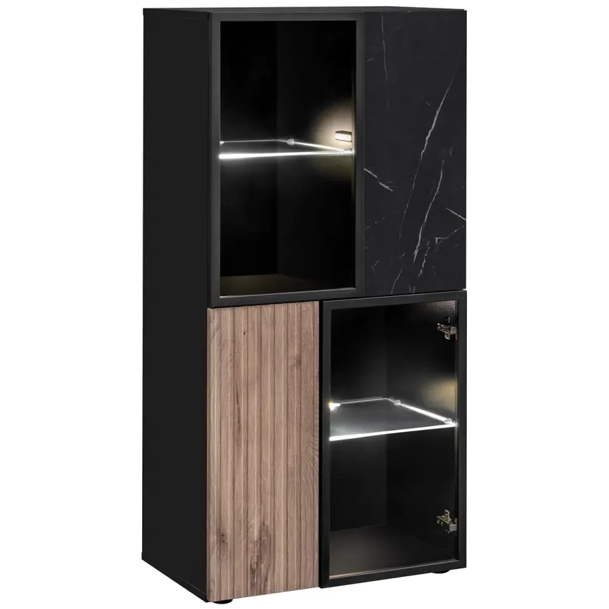 Witryna Cannes Zmwdv Cs Wsn Black/Viking/Marble Black