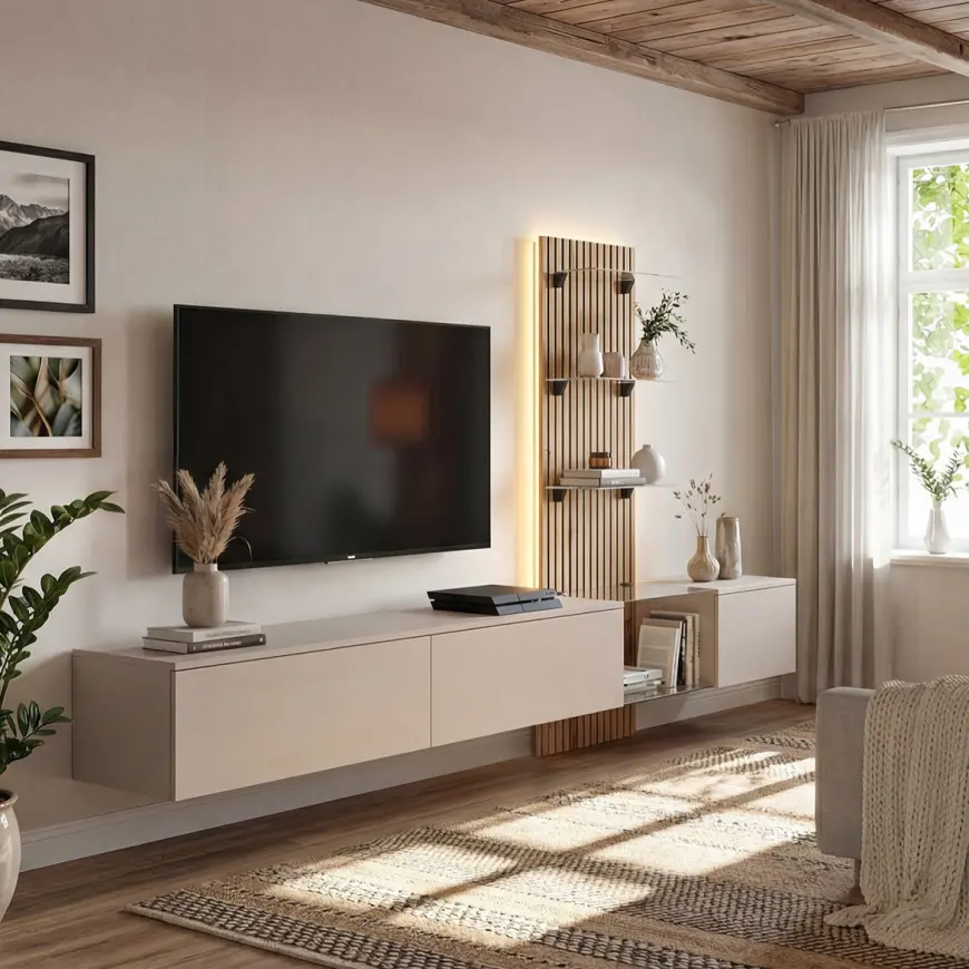 Meblościanka Luzz Sgce Lz Clay Grey/Coast Evoke Oak