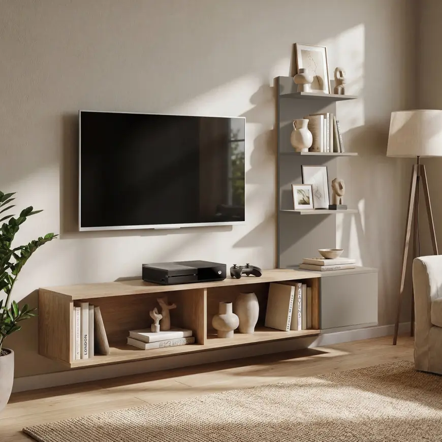 Meblościanka Joy Dcsg Jy Cremona Oak/Clay Grey