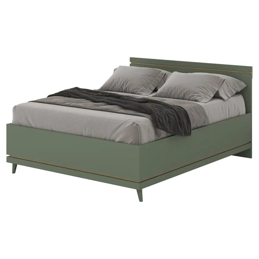 Łóżko Scandi 31 160 Dąb Olej/Zielony