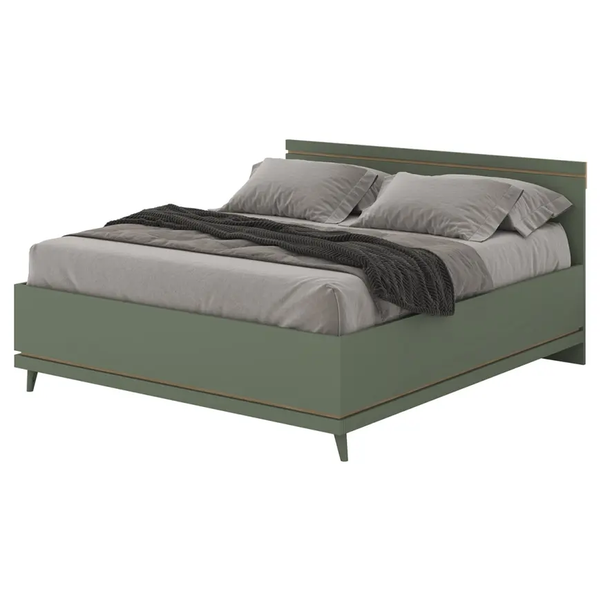 Łóżko Scandi 32 180 Dąb Olej/Zielony