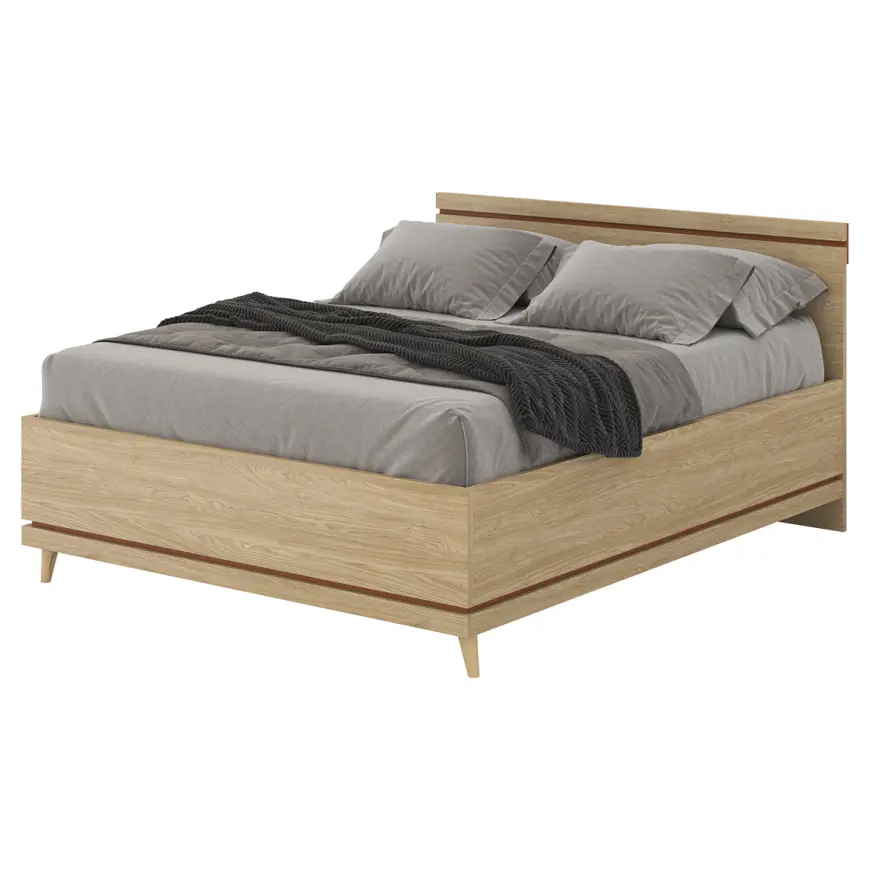 Łóżko Scandi 31 160 Dąb Olej/Ceglany