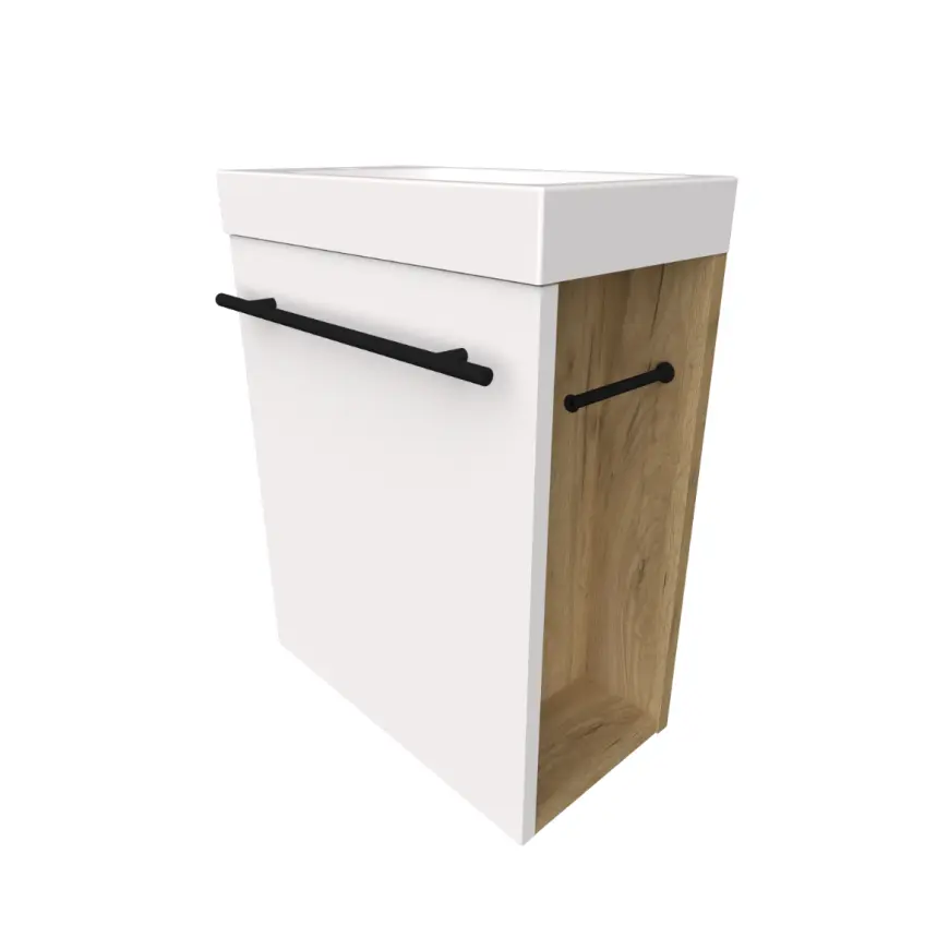 Szafka z umywalką Wc Mari 40 cm biła/dąb