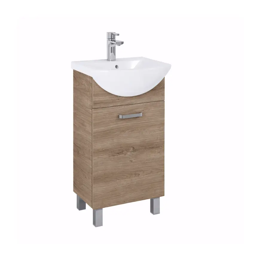 Szafka z umywalką Uno 45 cm 1D dąb canela