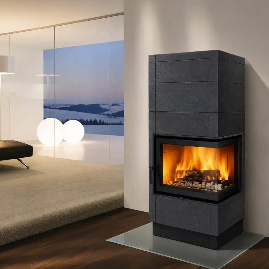 Piec stalowo-kaflowy Erfurt prawy onix 10 kW