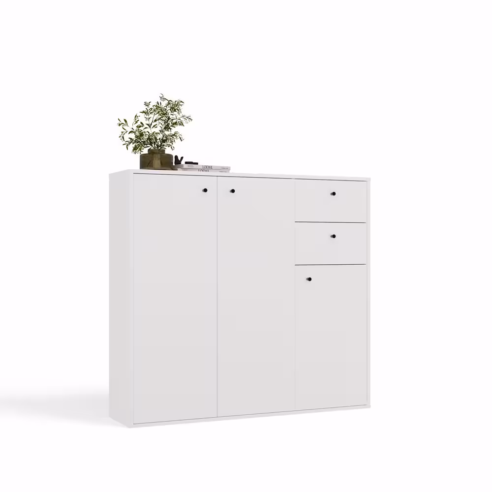 Komoda trzydrzwiowa 3D2S Frank biały