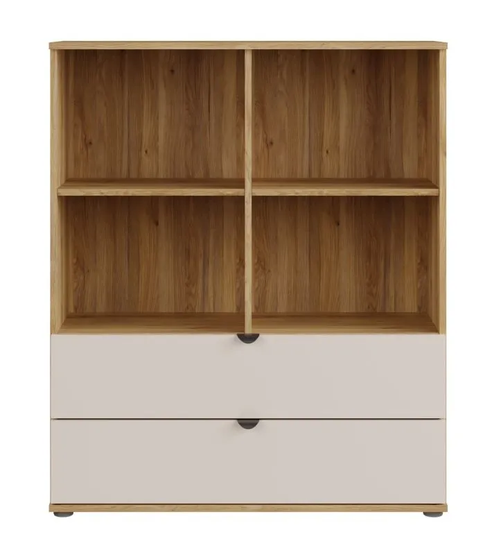 Regał Valmessa 2S dąb mauvella/beż piaskowy