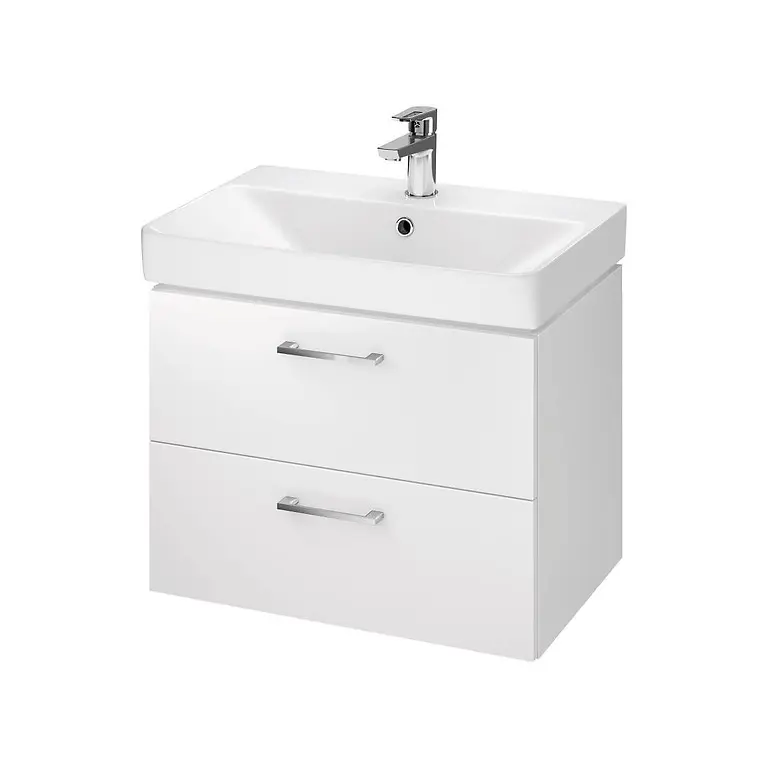 Szafka wisząca z umywalką Lara Mille slim 60 cm biała