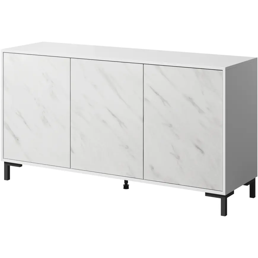 Komoda 150 3d Marmo Biały/ Marmur Biały