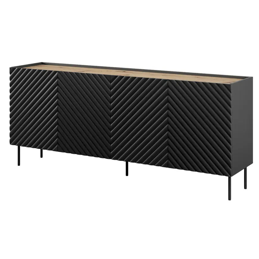 Komoda 4d2sz Onda Czarny