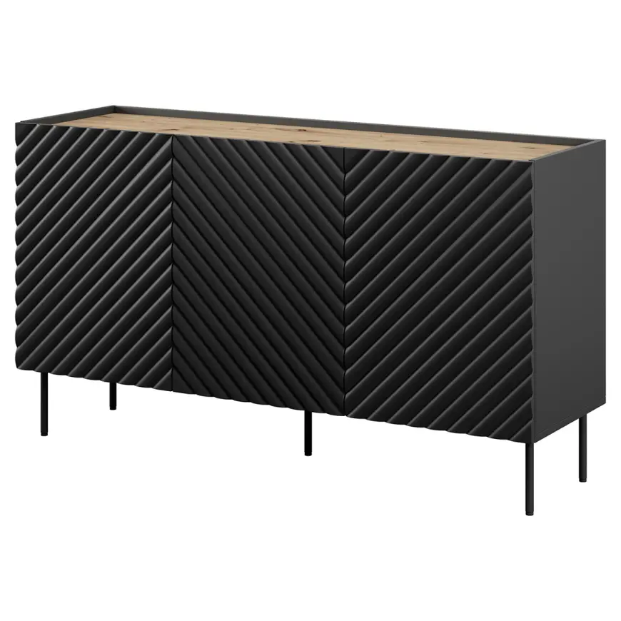 Komoda 150 3d2sz Onda Czarny