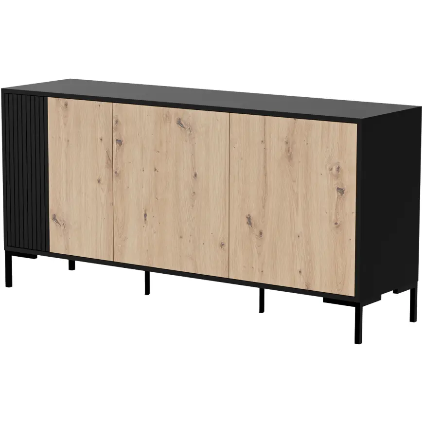 Komoda 150 Merci Dąb Artisan / Czarny